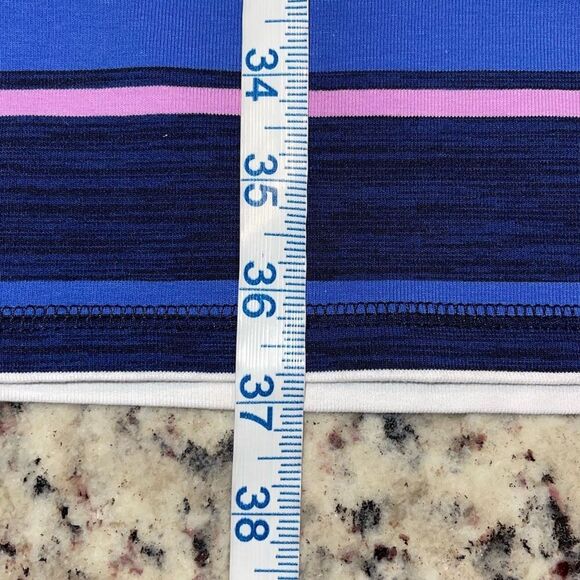 Talbots Womens Stripe Ruched Drawstring Back T-Shirt Dress Blue Pink Size 1X NWT - Picture 8 of 8